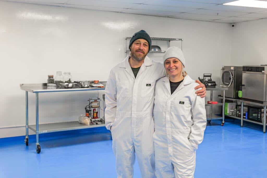 Ashley and Ryan in the processing room